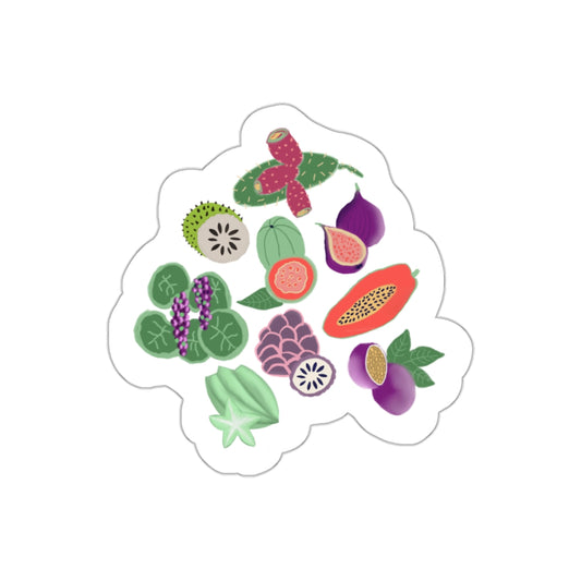 Tropical Fruit Die Cut Sticker