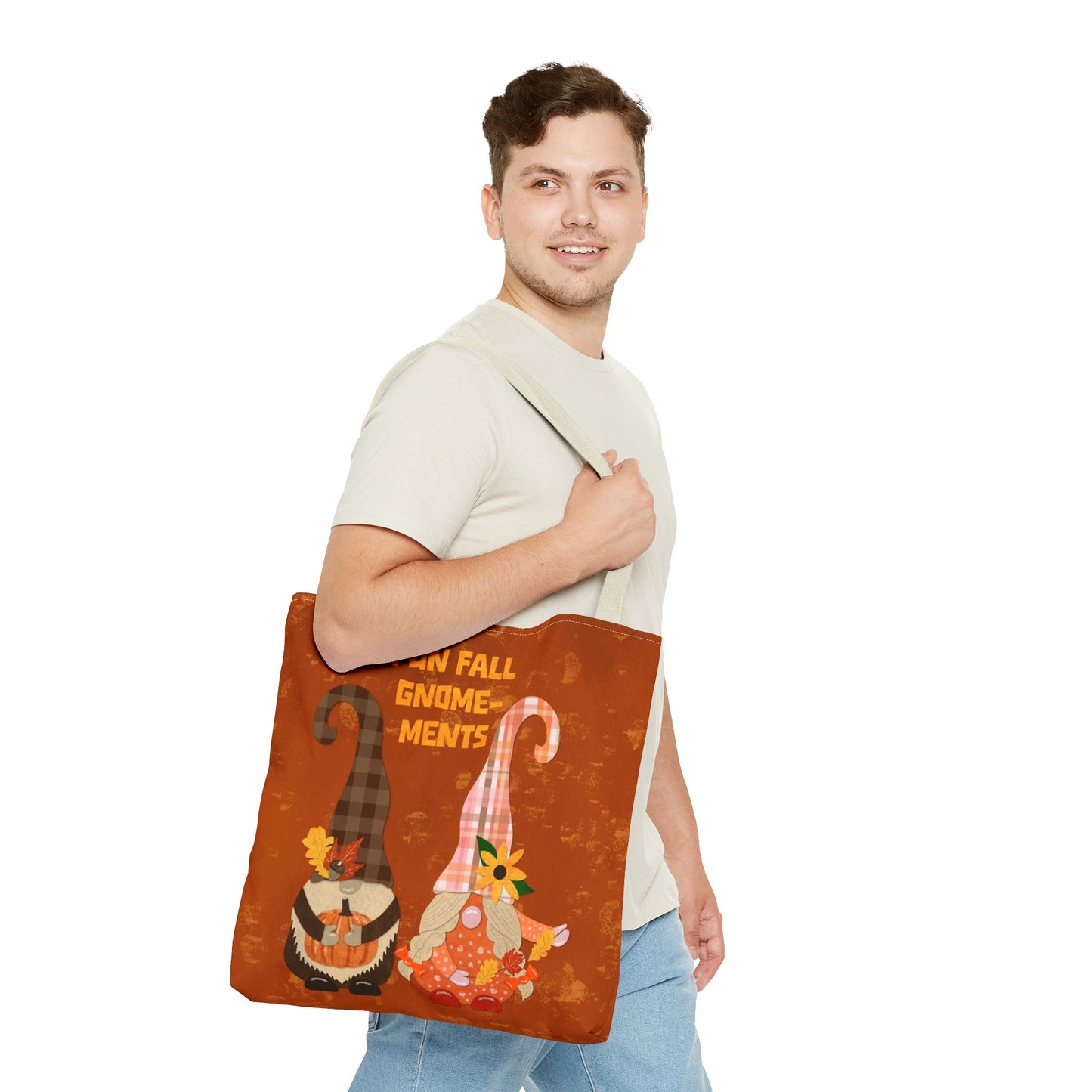 Fun Fall Gnome-ments Collage Tote Bag