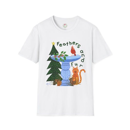 Feathers and Fur Collage Softstyle T-Shirt