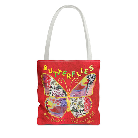 Boho Butterfly Collage Tote Bag