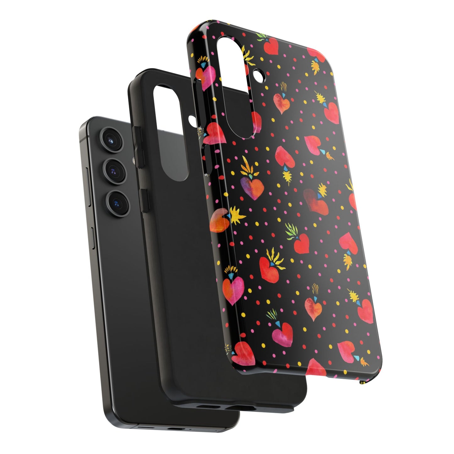 Frida Flaming Hearts Tough Phone Cases