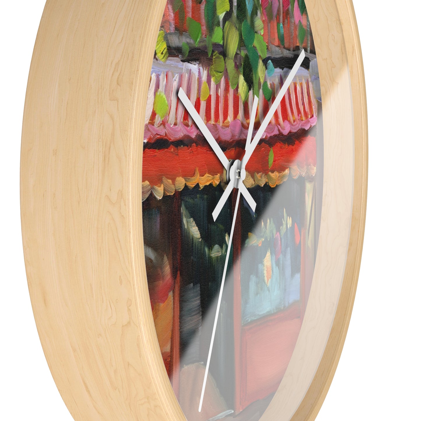 Parisian Café Wall Clock — Vintage Bistro Street Art Timepiece