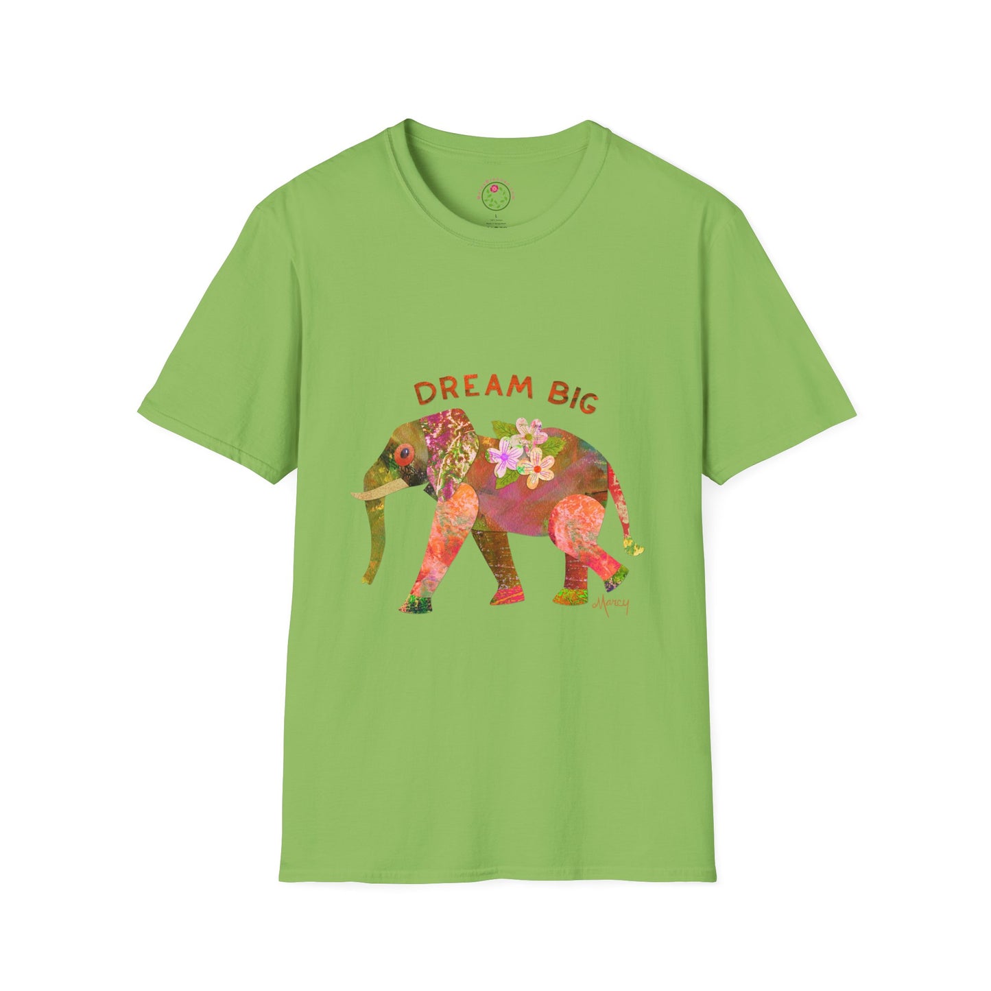 Dream Big Elephant Collage Collage Softstyle T-Shirt