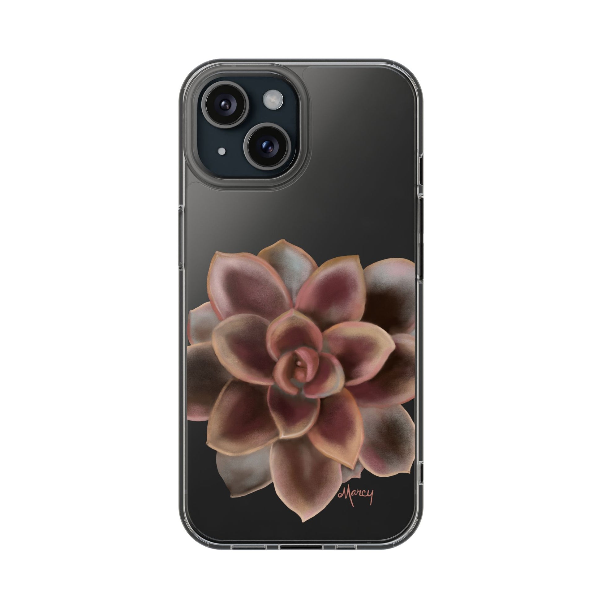 succulent phone case Chocolate Succulent Clear Cases – Marcy Brennan Art