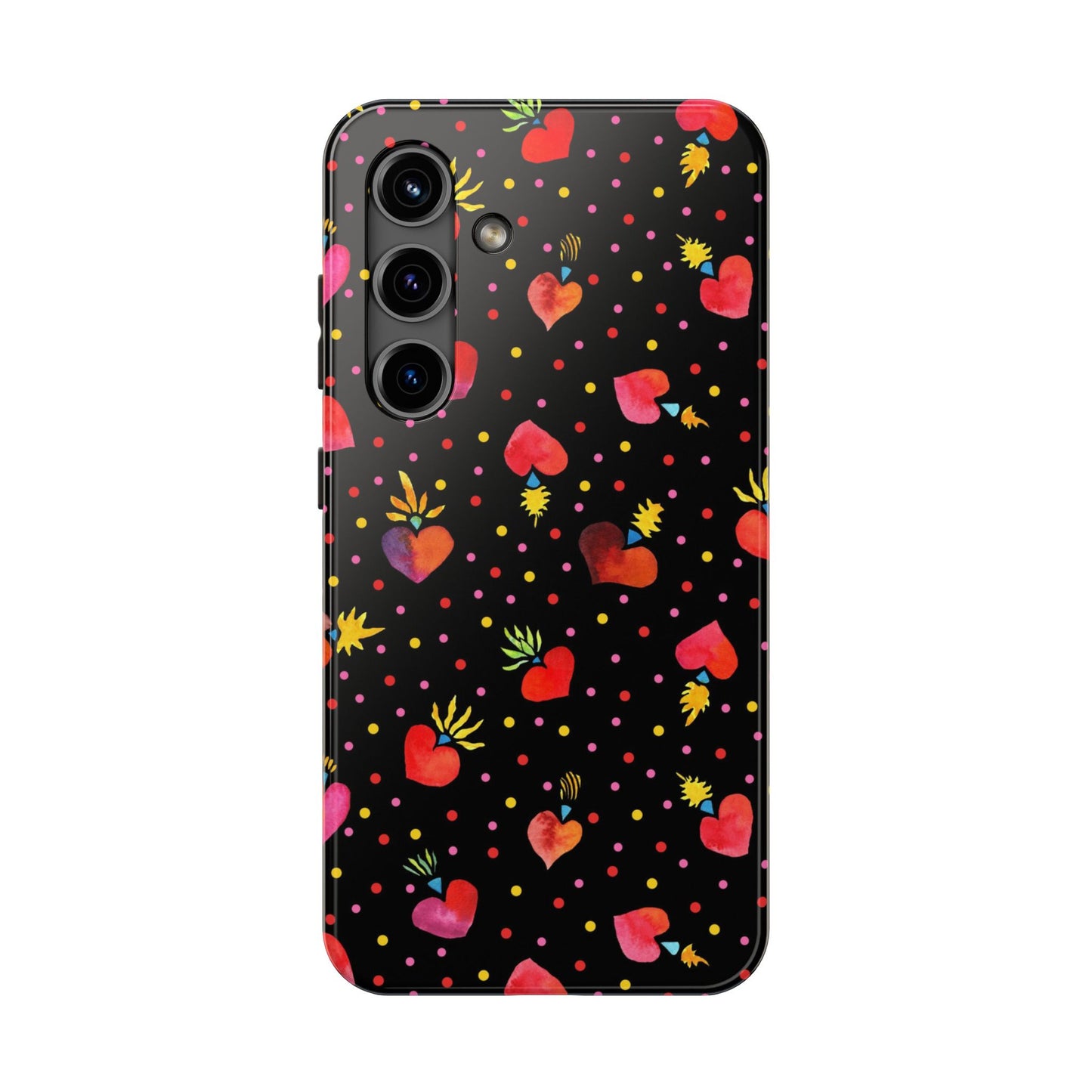 Frida Flaming Hearts Tough Phone Cases