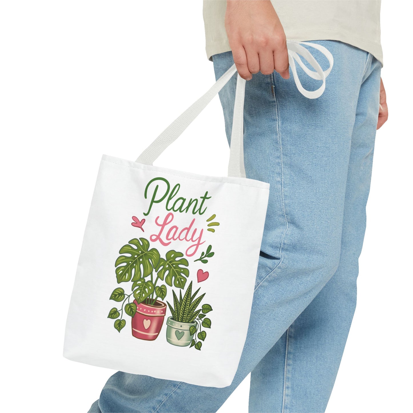 Plant Lady Tote Bag – Monsterra Potted Plant Illustration