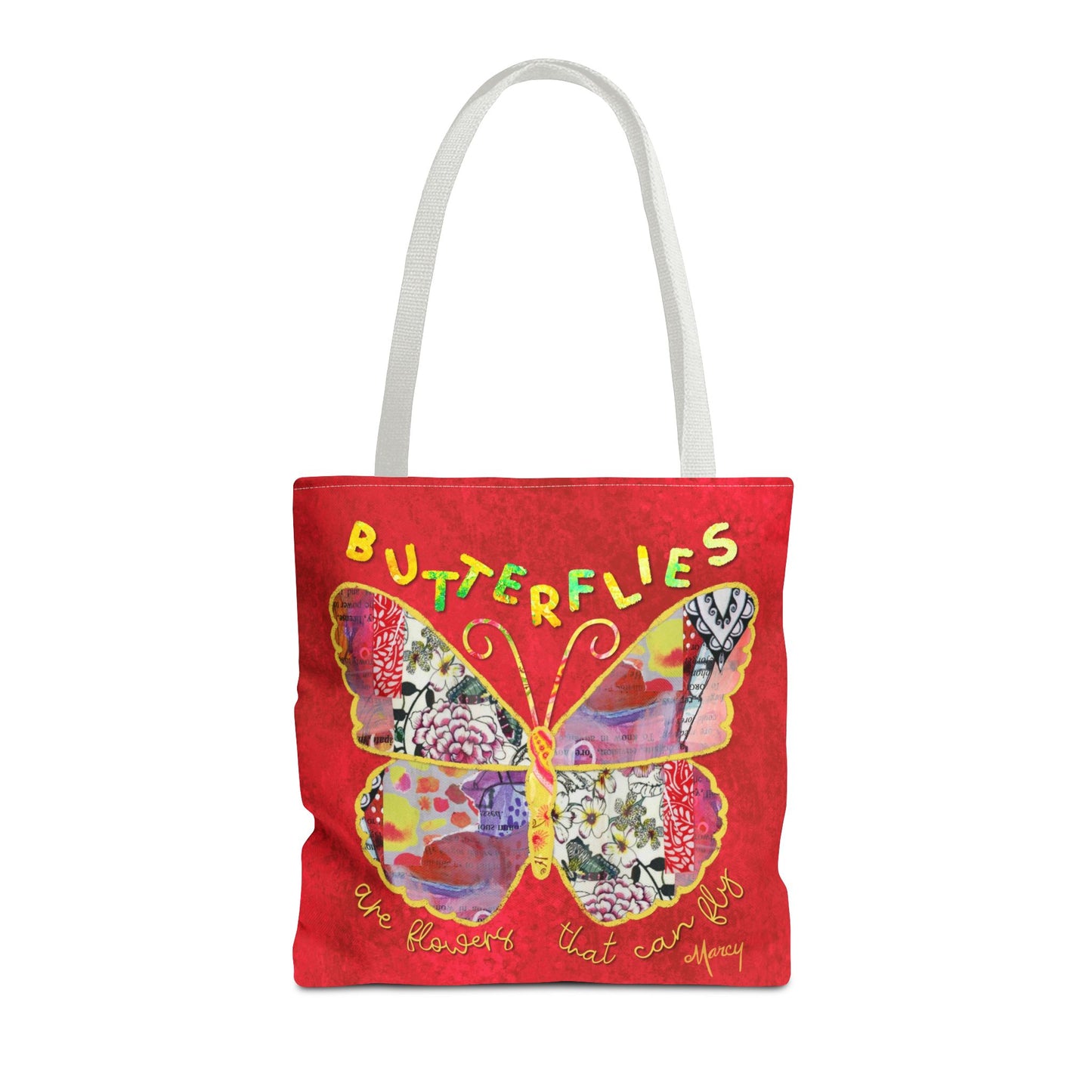 Boho Butterfly Collage Tote Bag
