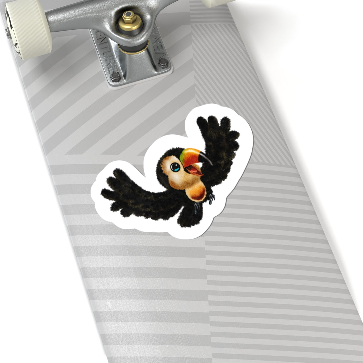 Toucan Kiss-Cut Sticker — Cute Flying Tropical Bird Decal