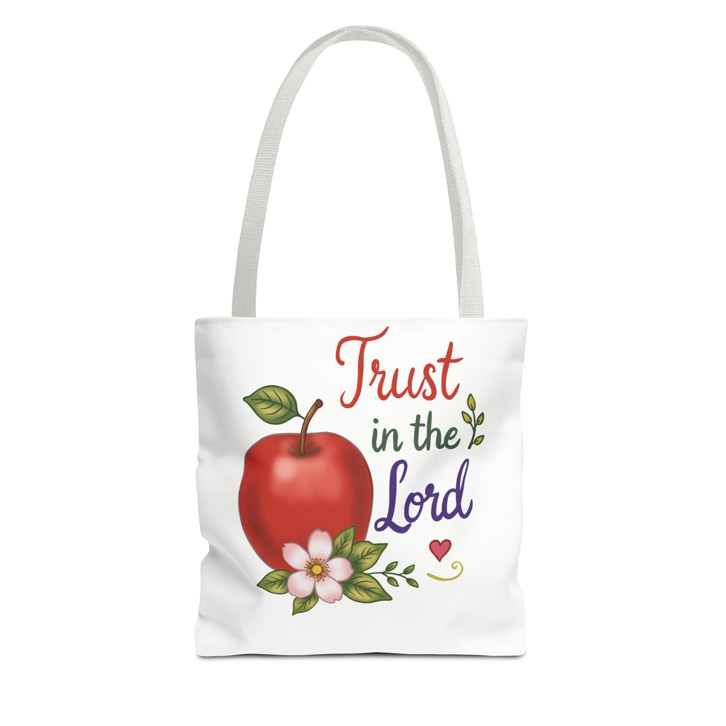 Trust in the Lord Apple Tote Bag — Faith-Based Christian Grocery & Everyday Tote