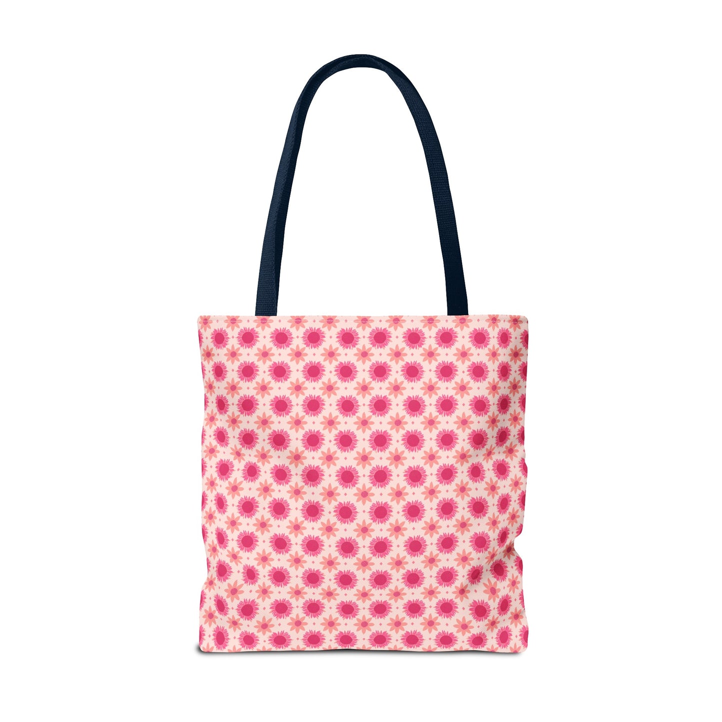 Pink Sunflowers on Pink Background Tote Bag