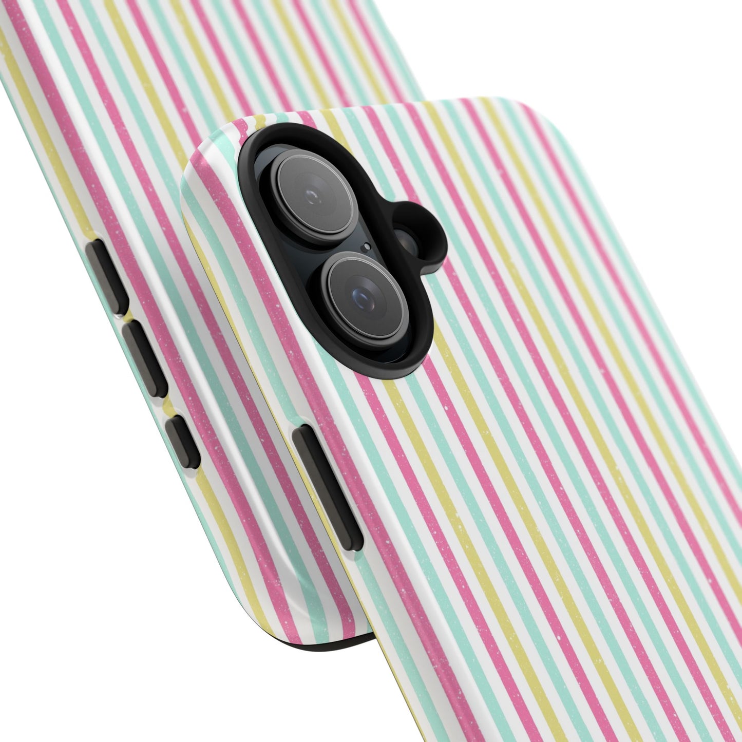 Pastel Stripes on White Tough Phone Cases