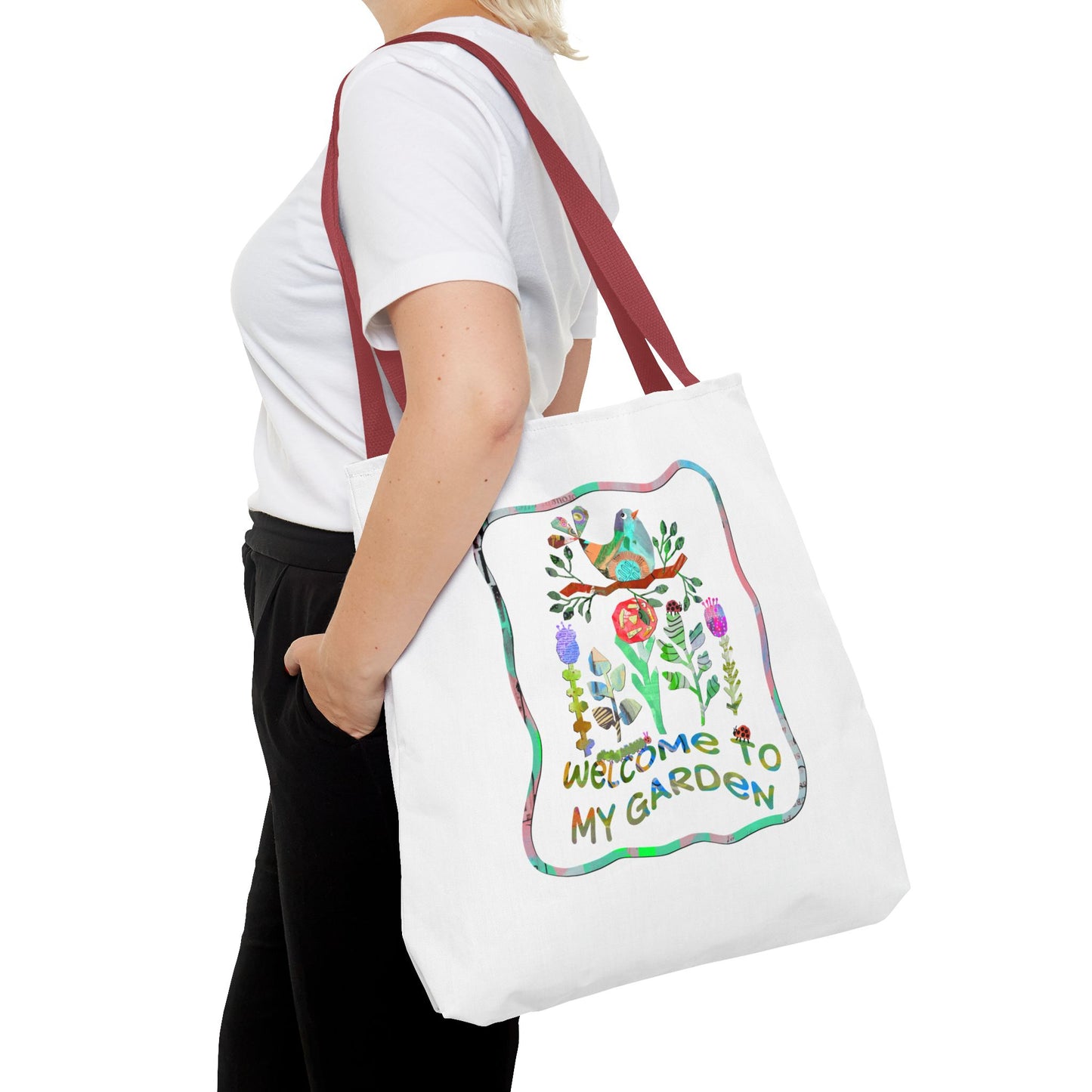 Welcome to My Garden Collage Tote Bag