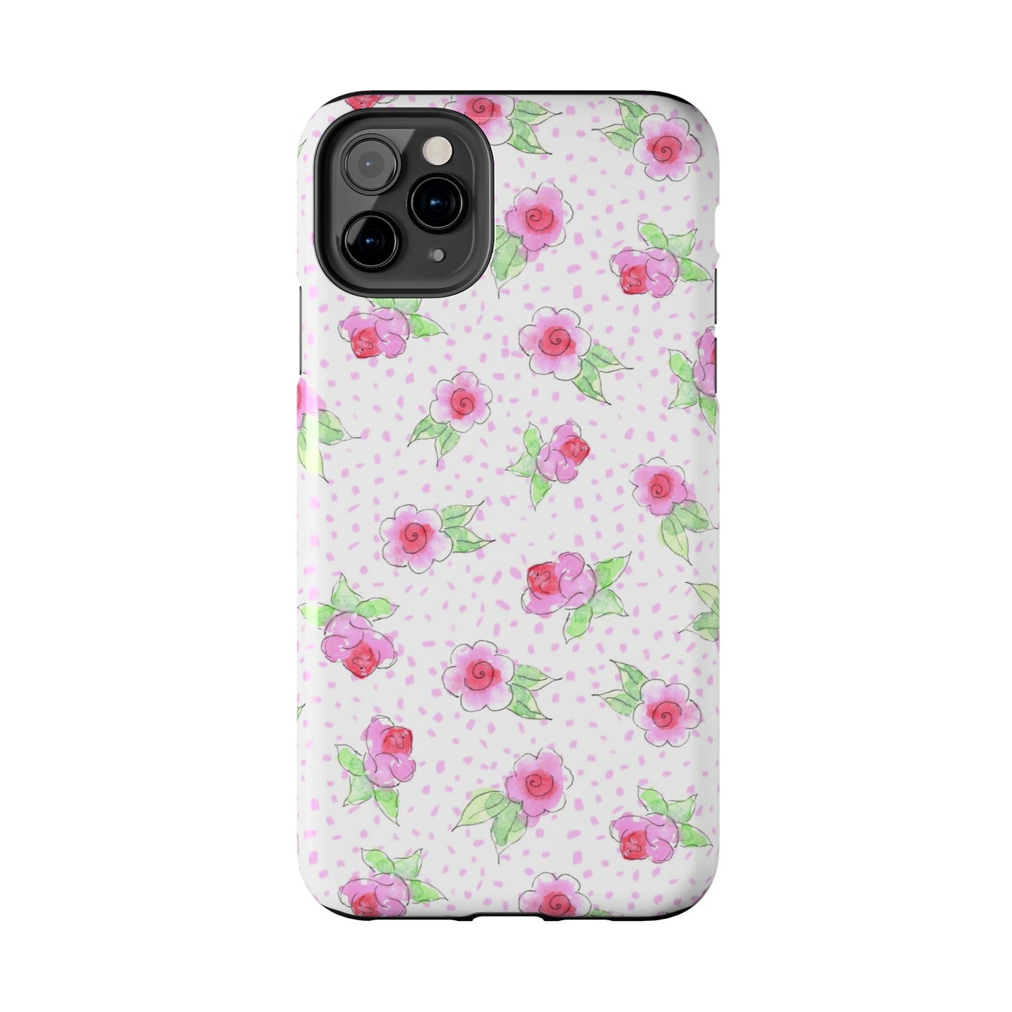 Maria’s Pink Roses Tough Phone Cases