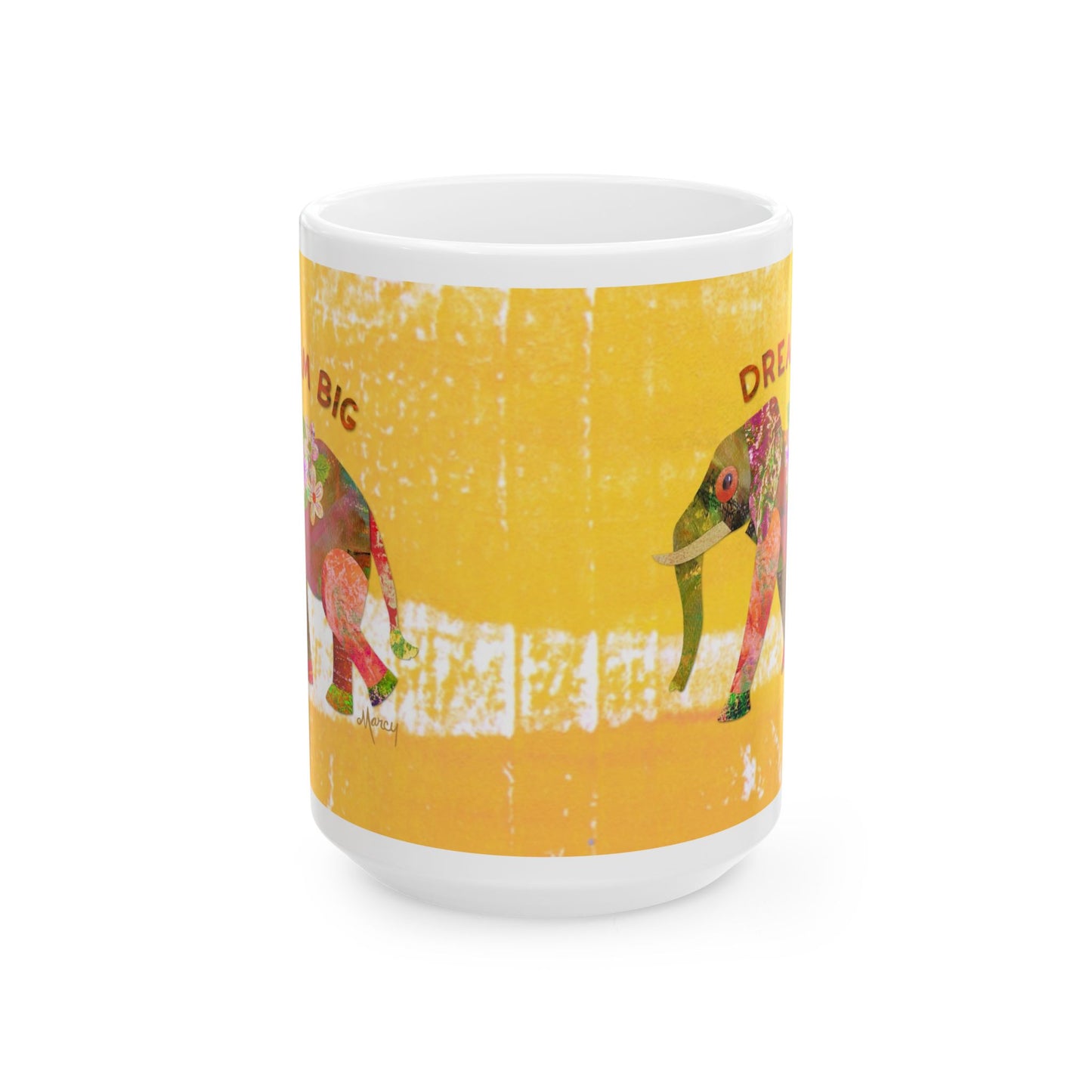 Dream Big Elephant Collage Ceramic Mug 11oz & 15oz