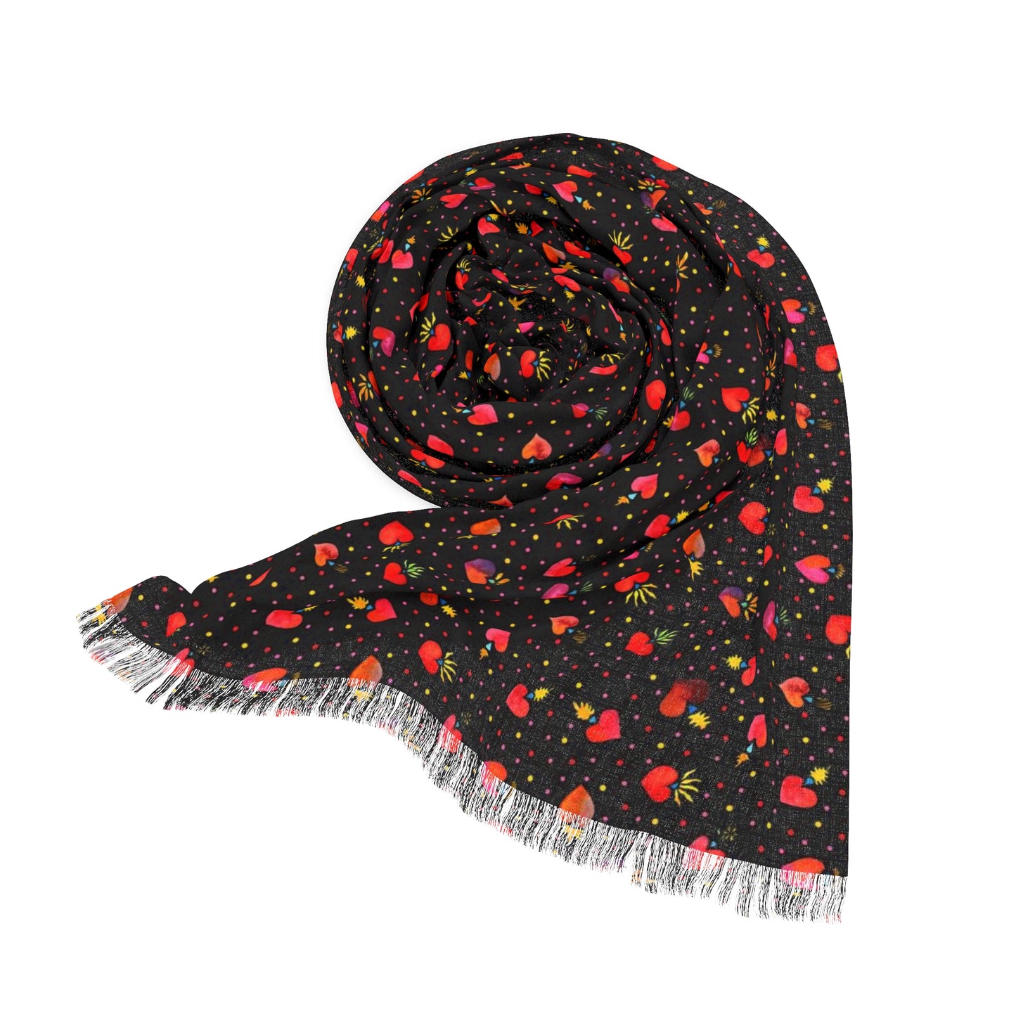 Frida Flaming Hearts Light Scarf