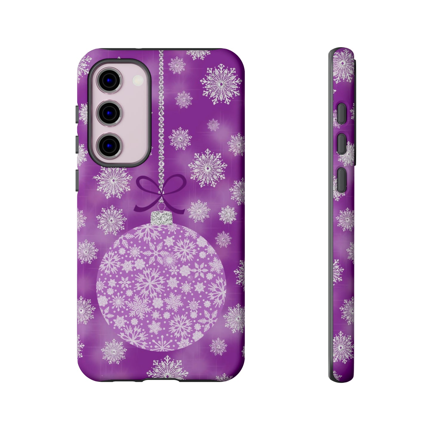 Glittering Snowflake Bauble in Purples Tough Cases