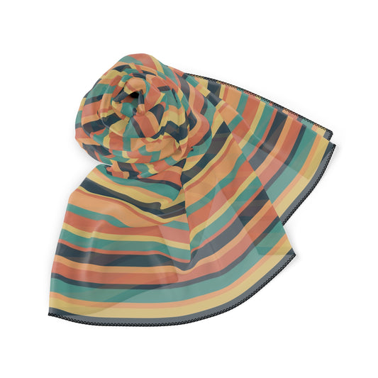 Sunbaked Stripes Square Poly Scarf