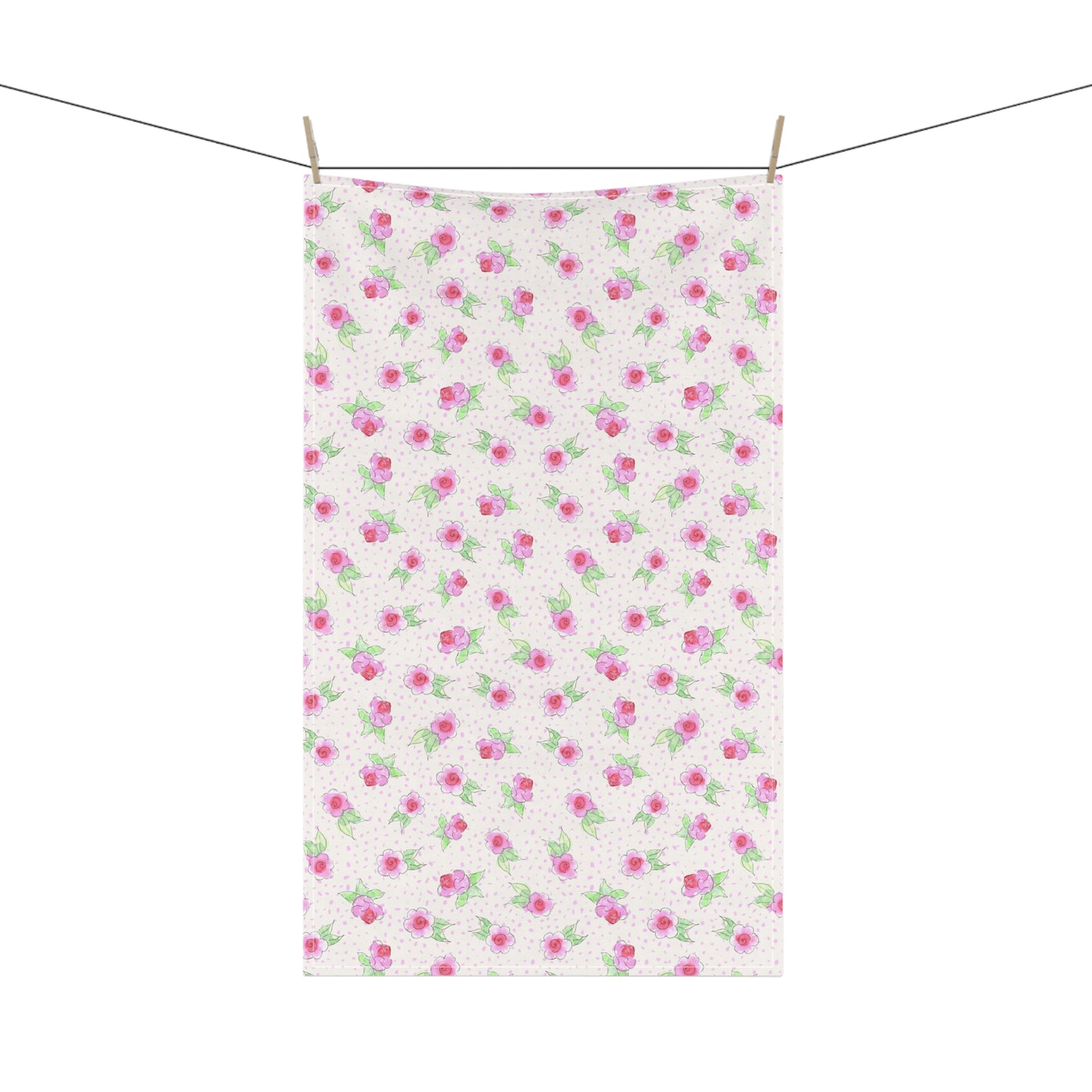 Maria’s Pink Roses Kitchen Towel