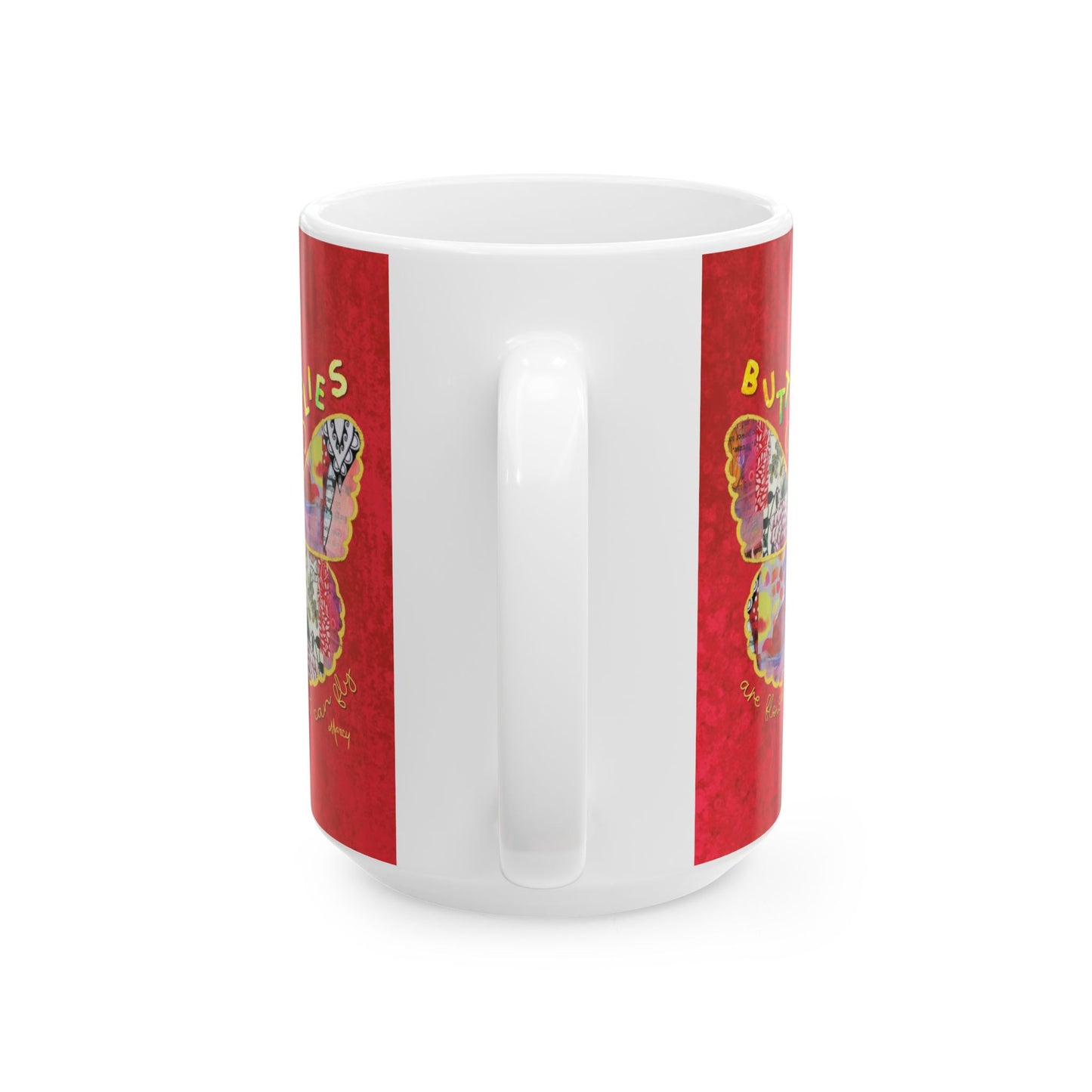 Boho Butterfly Collage Ceramic Mug 11oz & 15oz