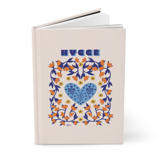 Hygge Hearts and Flowers Hardcover Journal