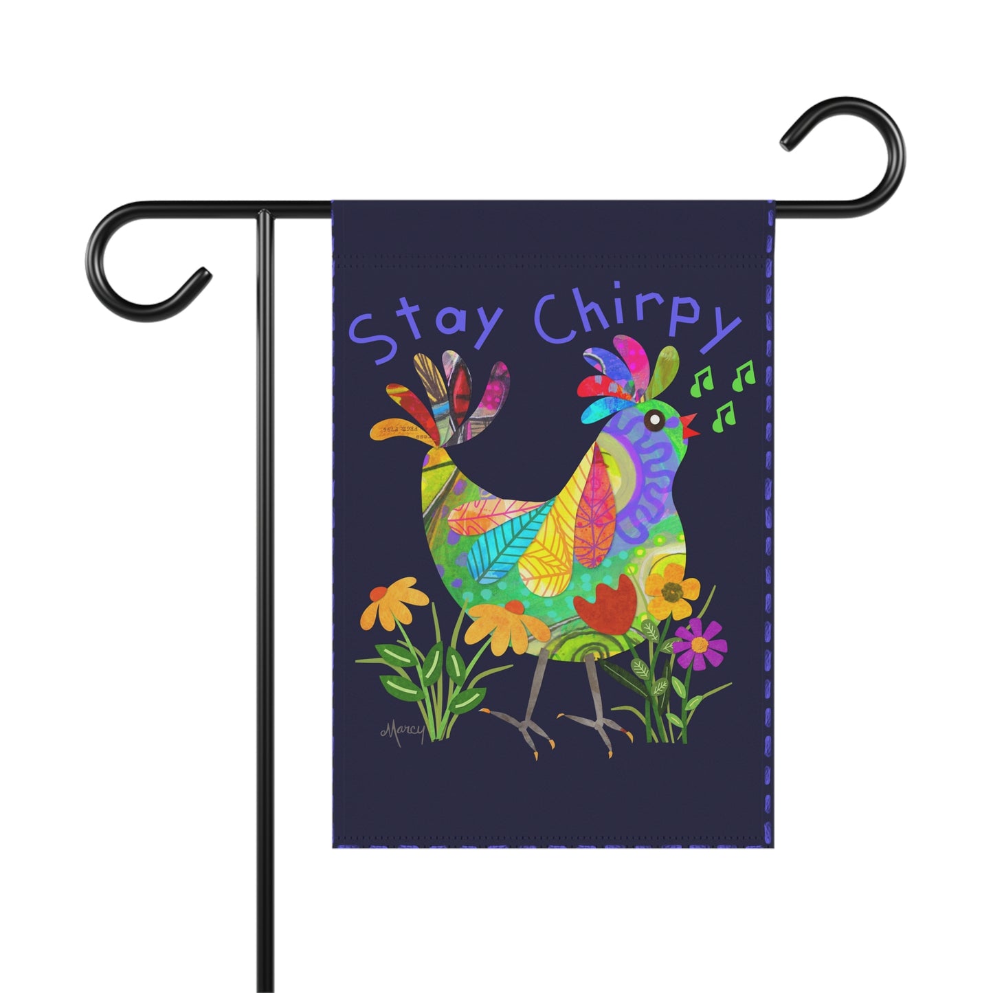 Kooky Bird Collage Garden Banner