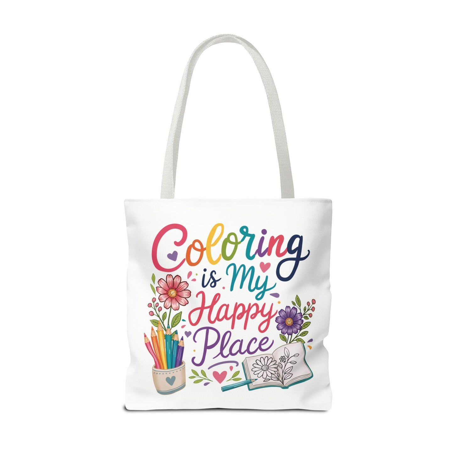 Coloring is My Happy Place Tote Bag