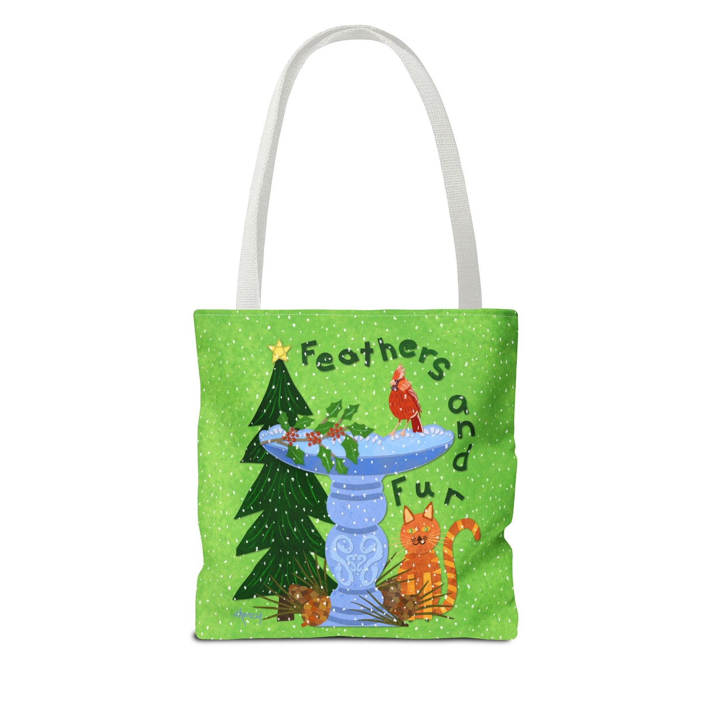 Feathers and Fur Collage Tote Bag