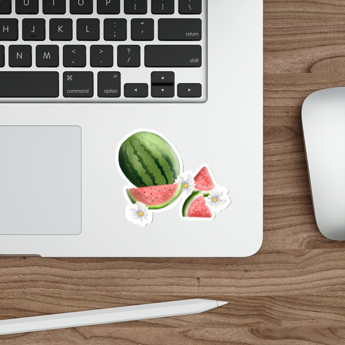 Watermelon and Daisies Die Cut Sticker