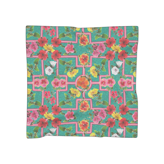 Formal Hibiscus Garden Poly Scarf