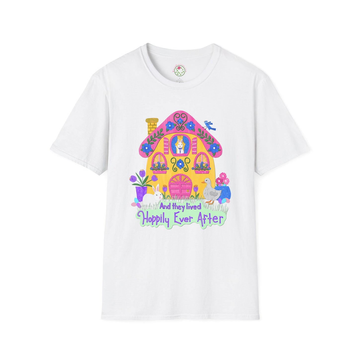 Bunny Cottage Collage Softstyle T-Shirt