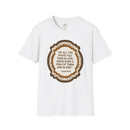 Deer Tracks with John Muir Quote Softstyle T-Shirt