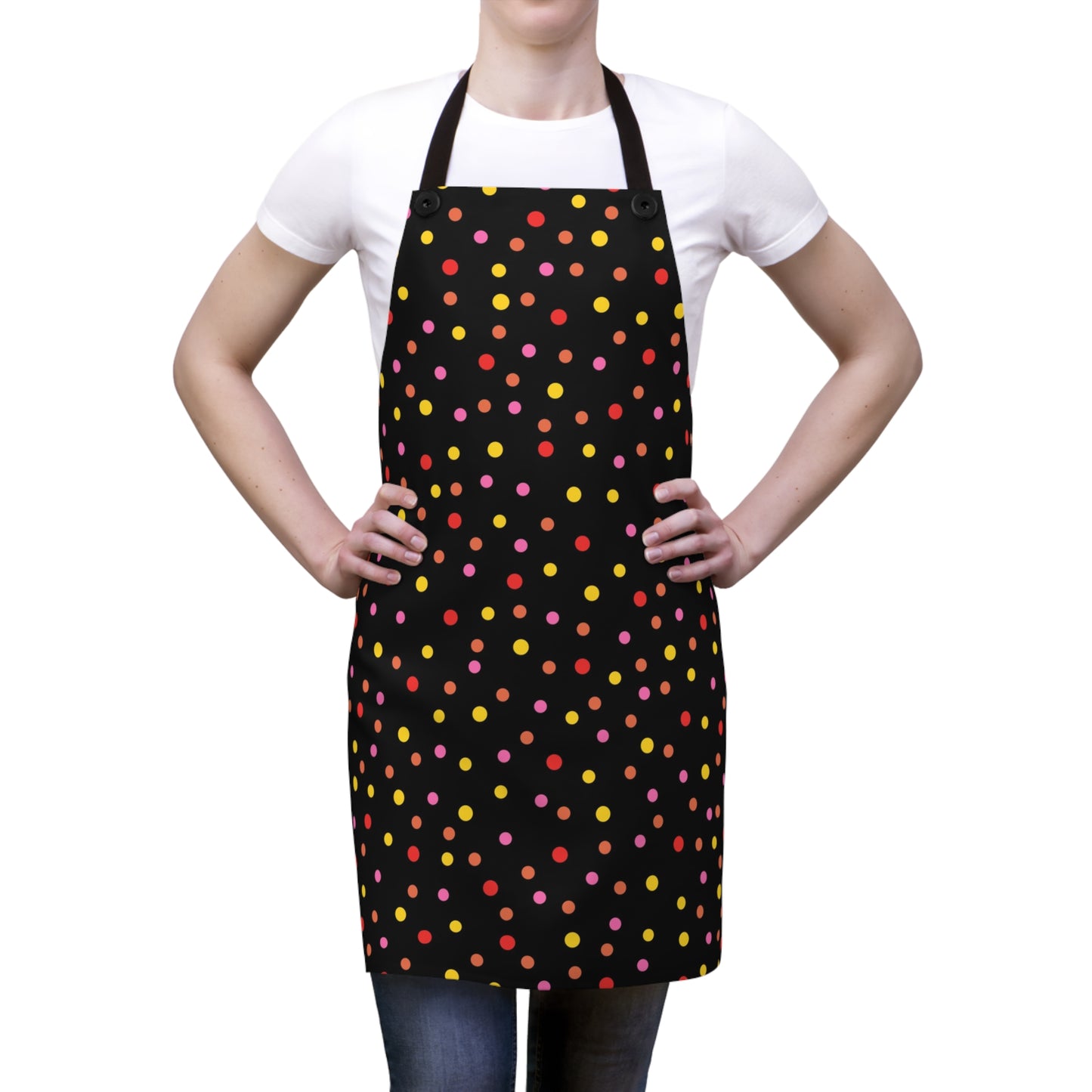 Frida Polka Dots Apron, kitchen accessory, cooking accessory, plaid apron, custom designed apron