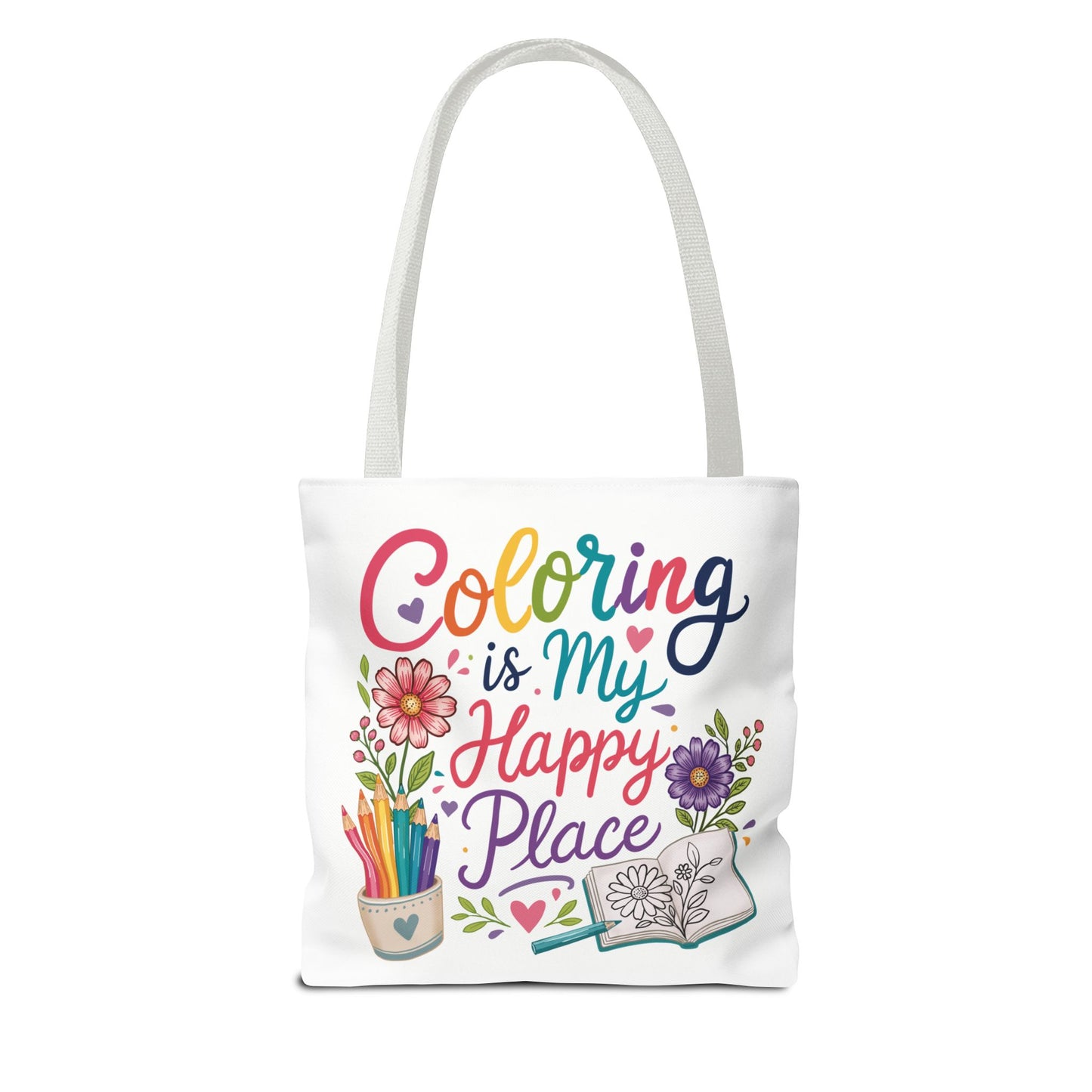 Coloring is My Happy Place Tote Bag