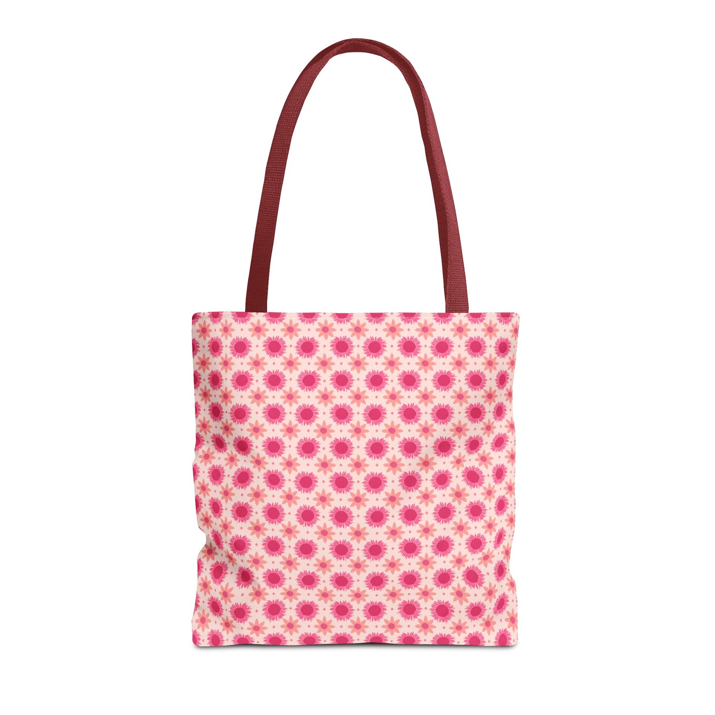 Pink Sunflowers on Pink Background Tote Bag