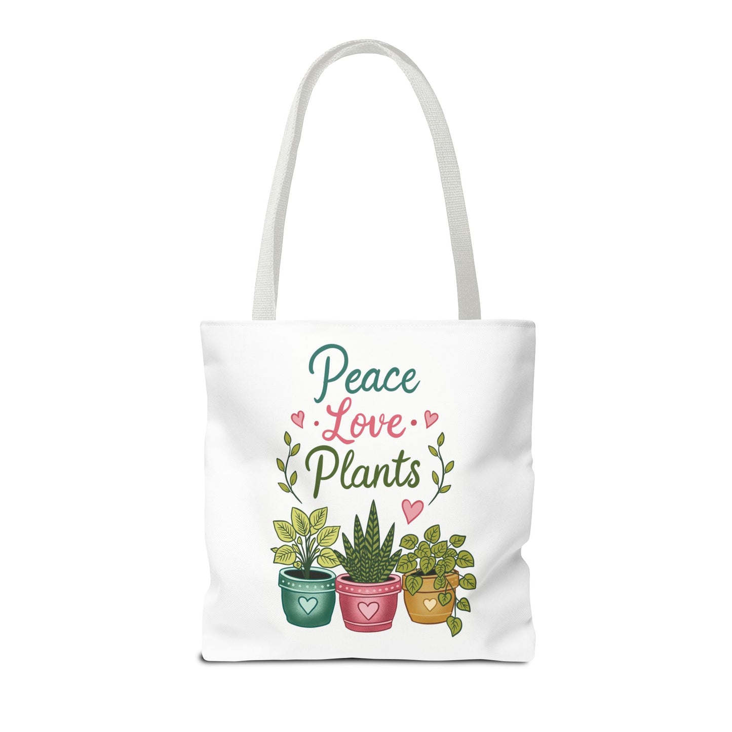 Peace Love Plants Tote Bag – Botanical Faith Canvas Shopper