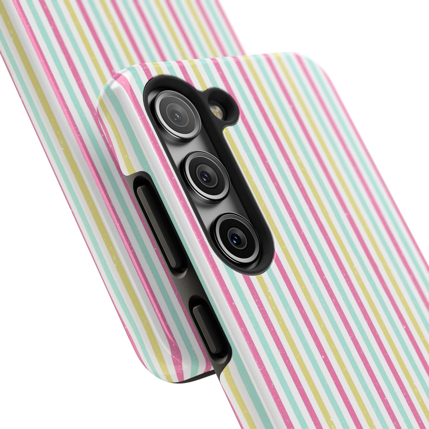 Pastel Stripes on White Tough Phone Cases