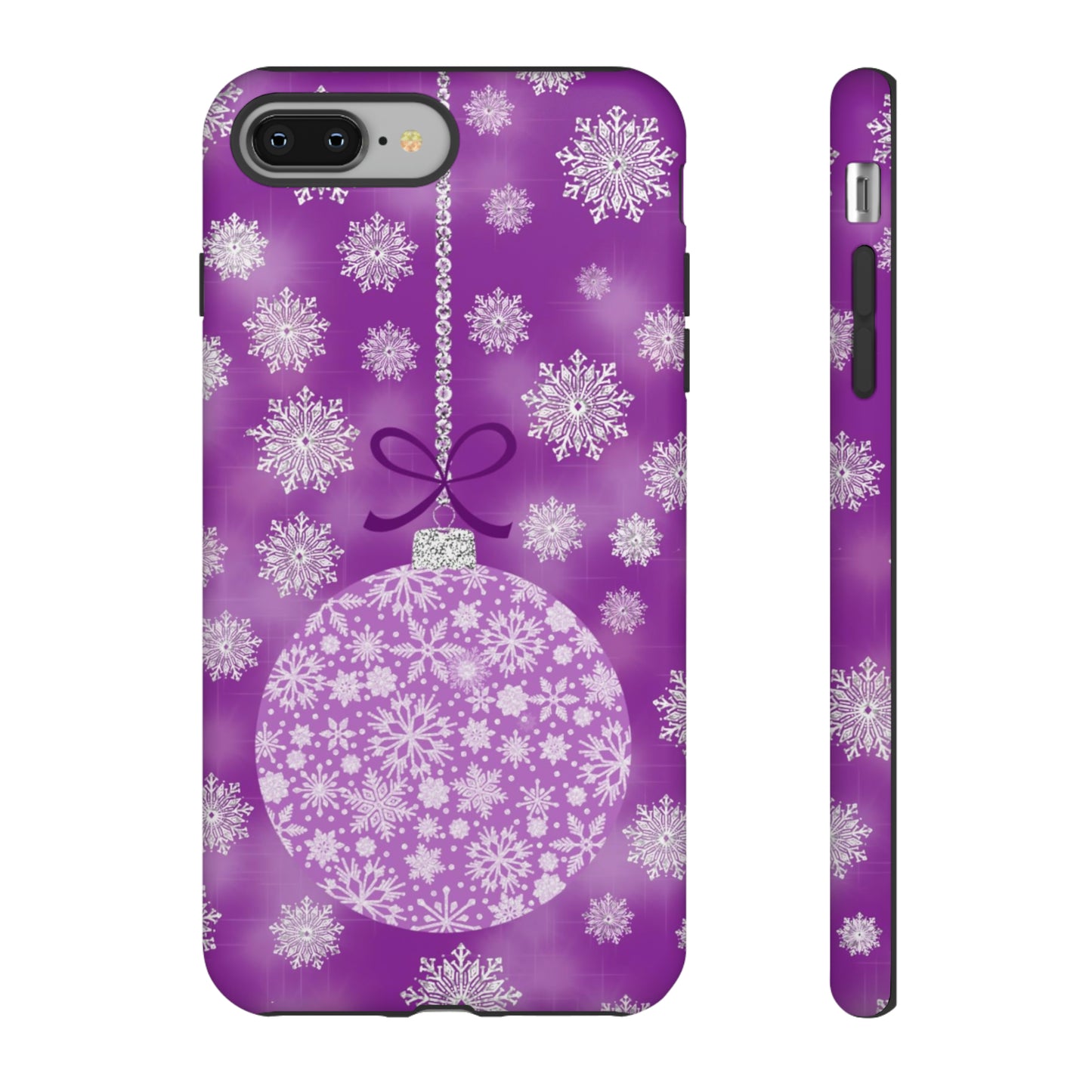 Glittering Snowflake Bauble in Purples Tough Cases