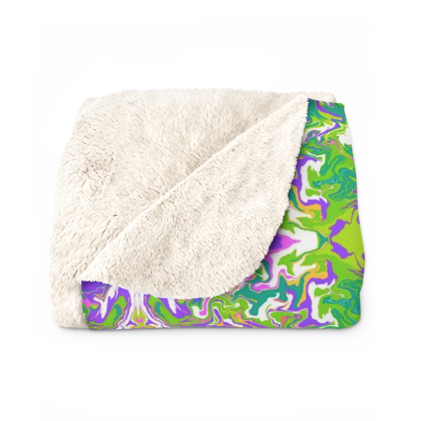 Boho Spring Garden Sherpa Fleece Blanket