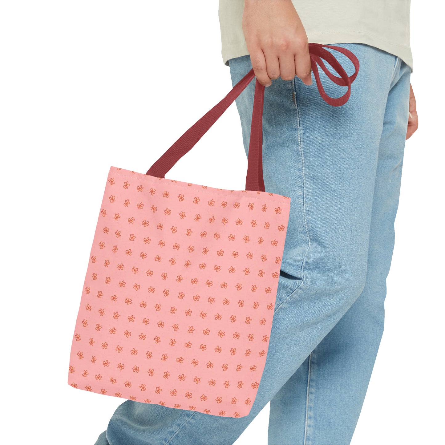 Pink Meadow Flowers Tote Bag