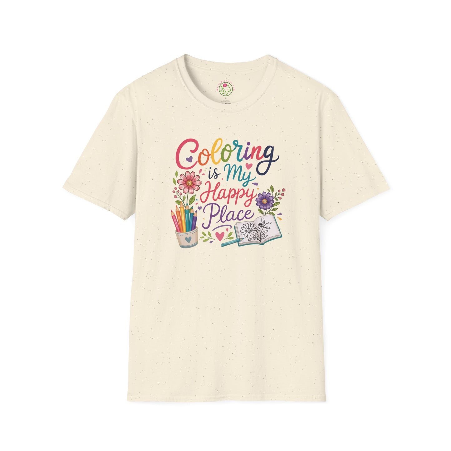 Coloring Is My Happy Place T-Shirt — Relaxing Adult Coloring Tee