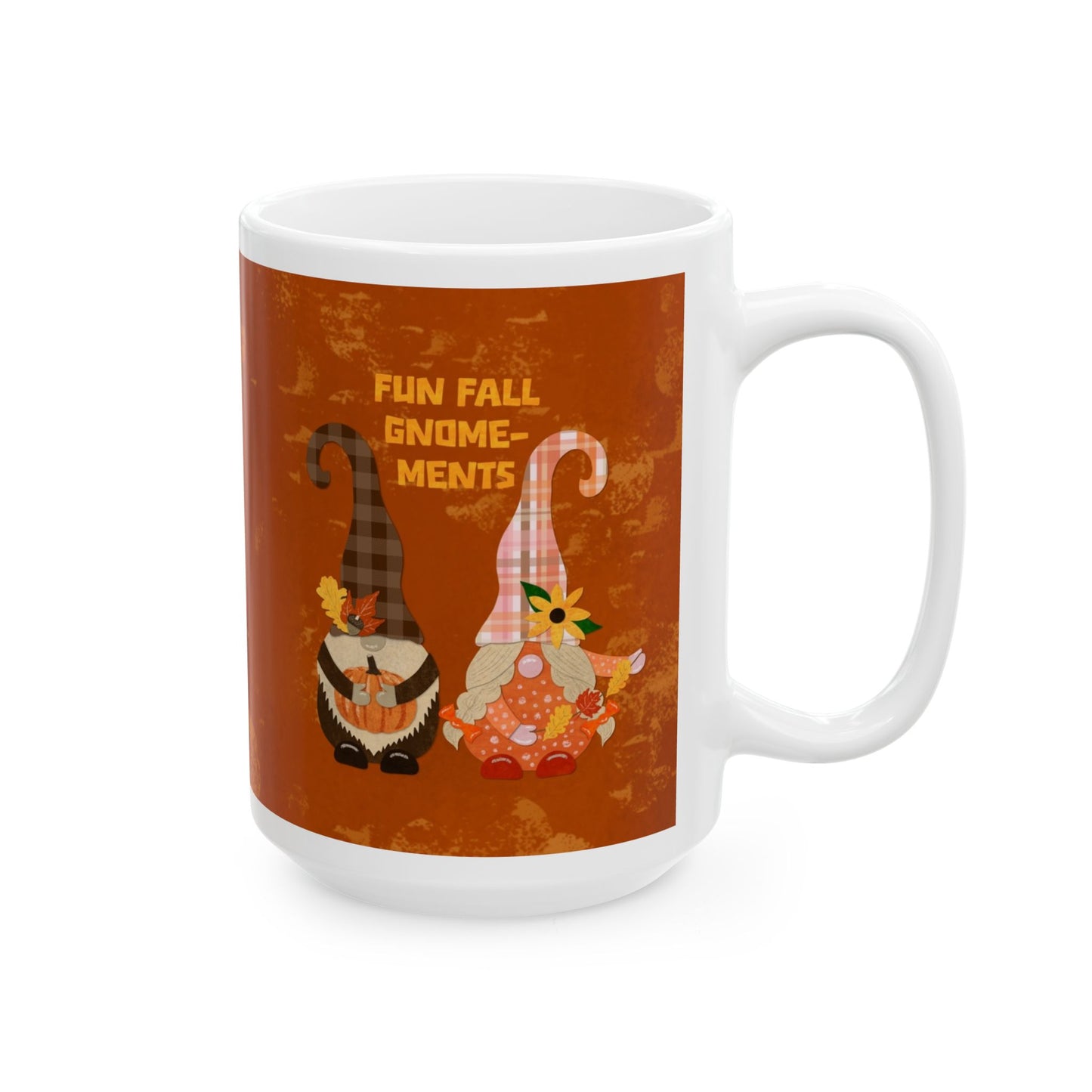 Fun Fall Gnome-ments Collage Ceramic Mug 11oz & 15oz