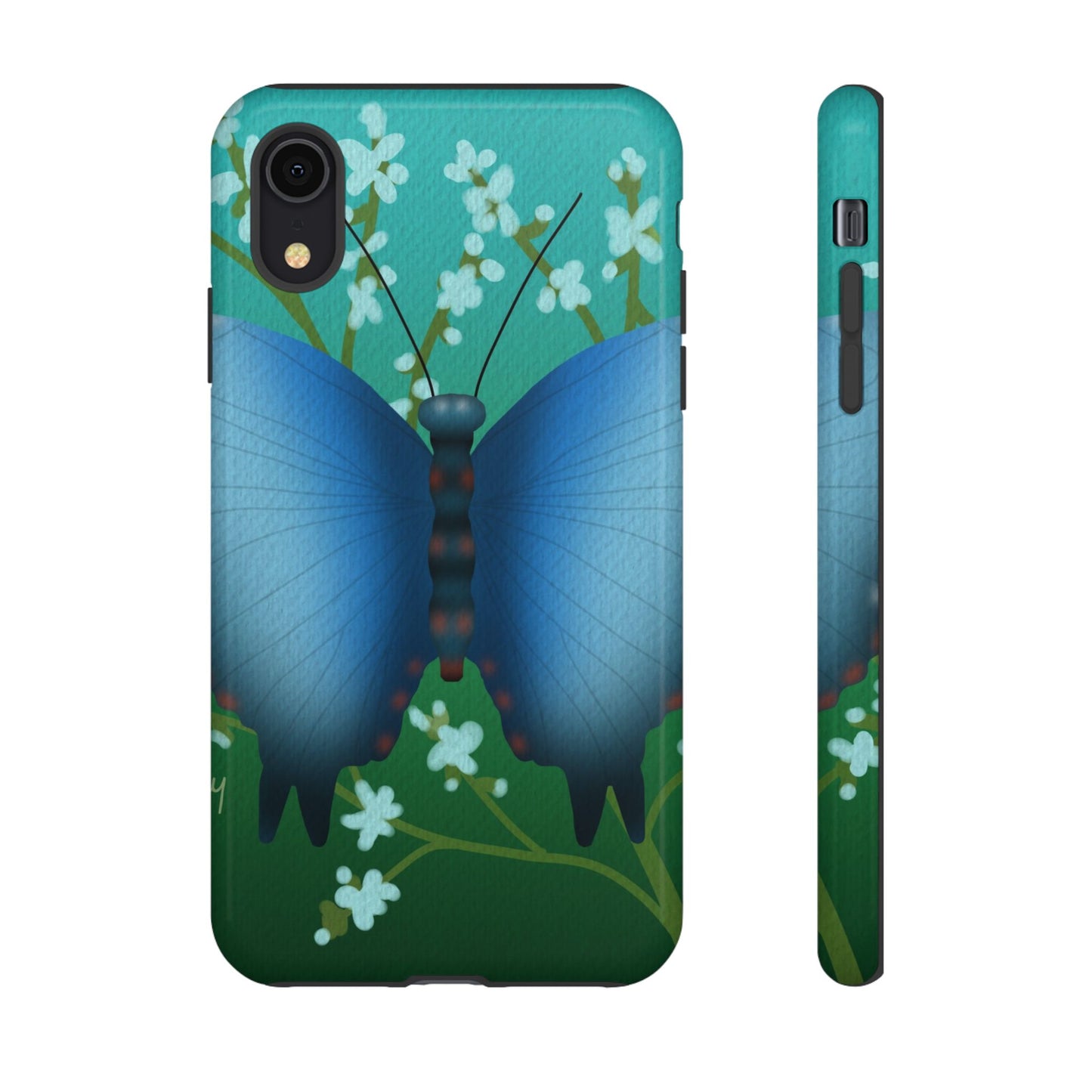 Blue Butterfly Tough Phone Case