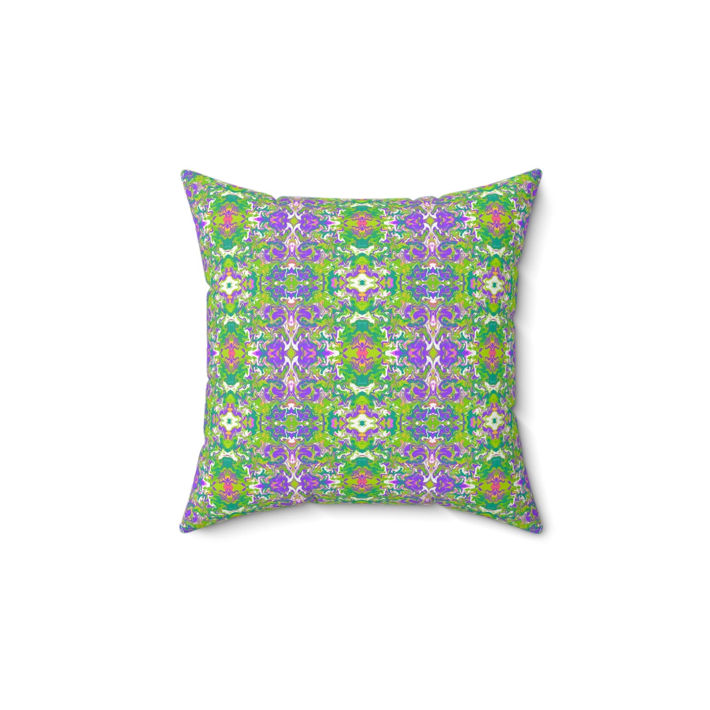 Boho Spring Garden Spun Polyester Square Pillow