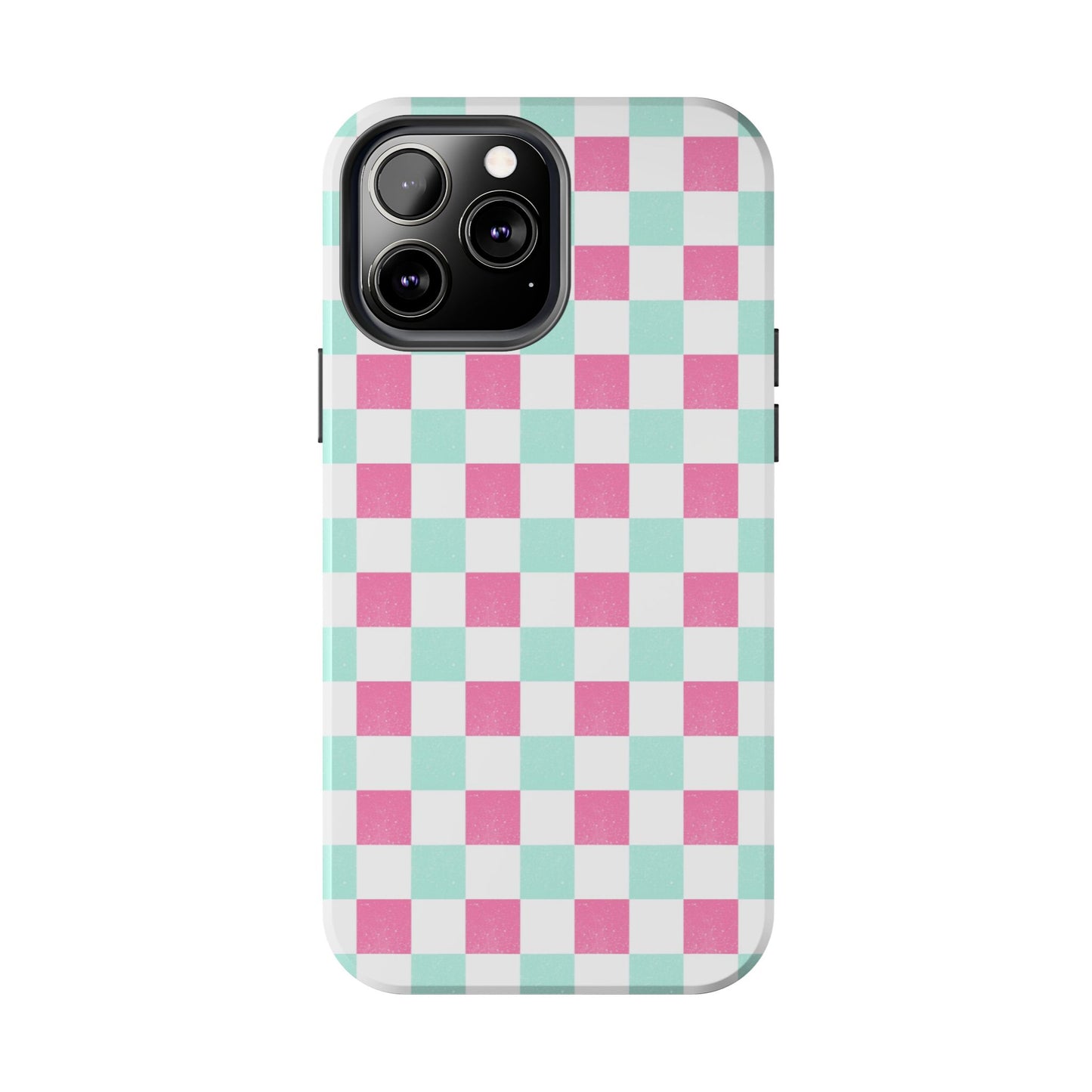 Pastel Christmas Checks Tough Phone Cases