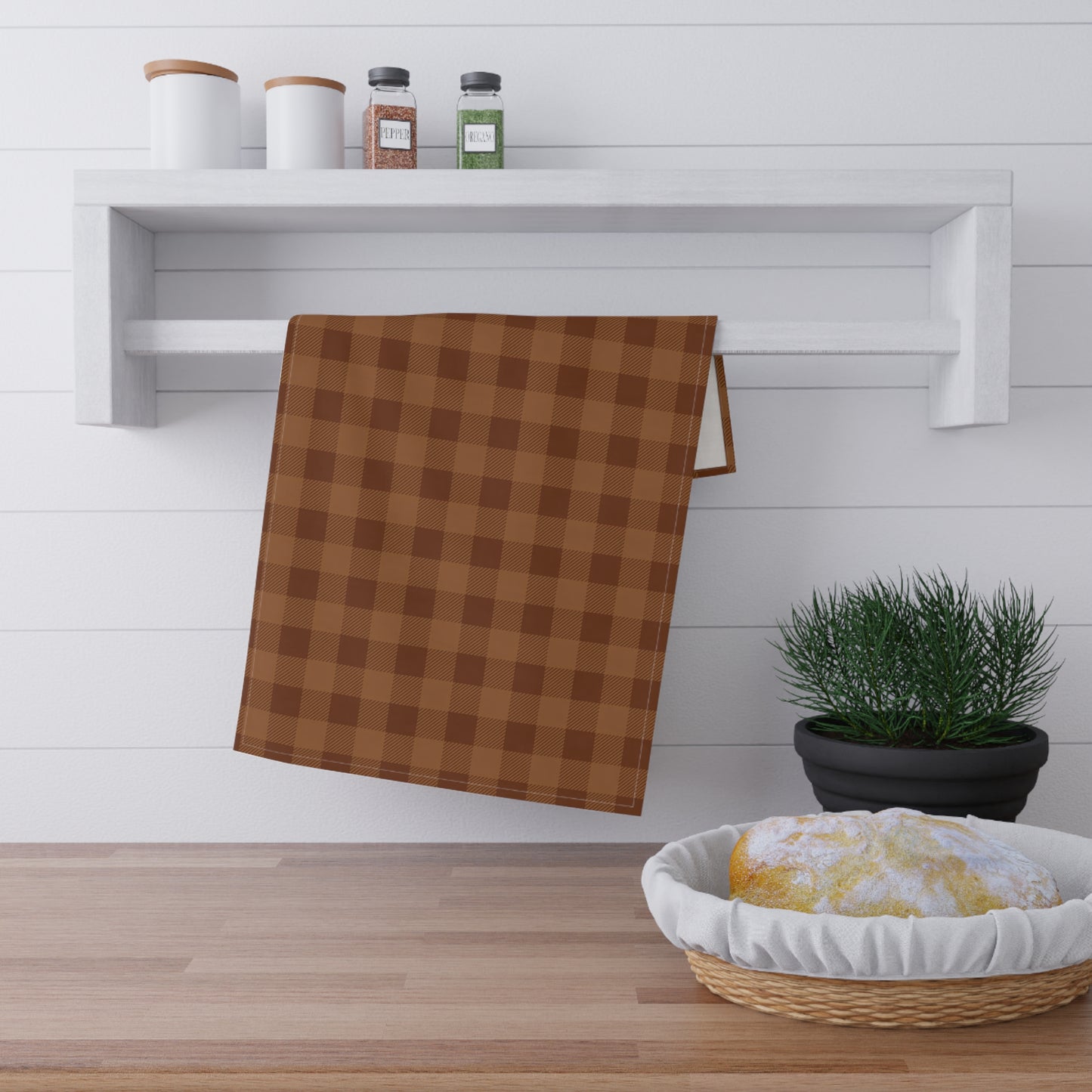 Autumn Gingham Check Kitchen Towel