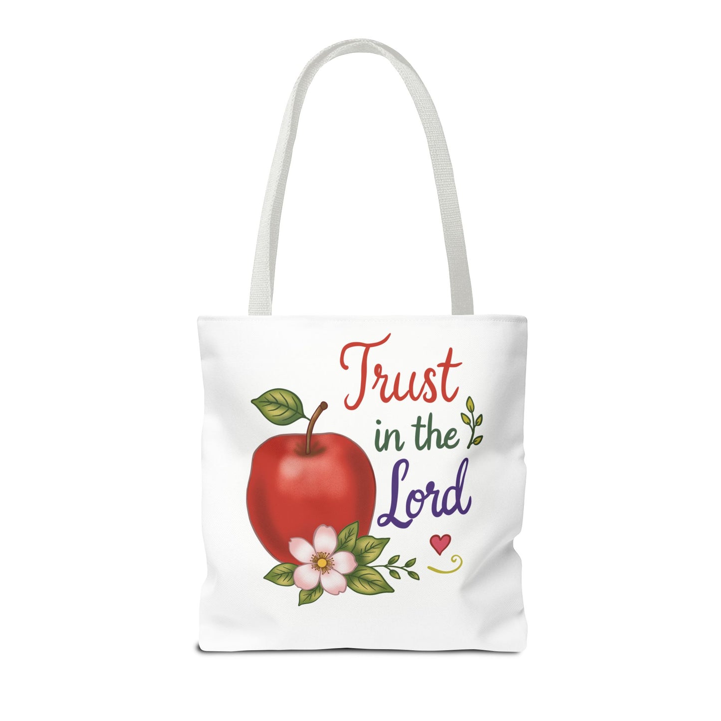 Trust in the Lord Apple Tote Bag — Faith-Based Christian Grocery & Everyday Tote