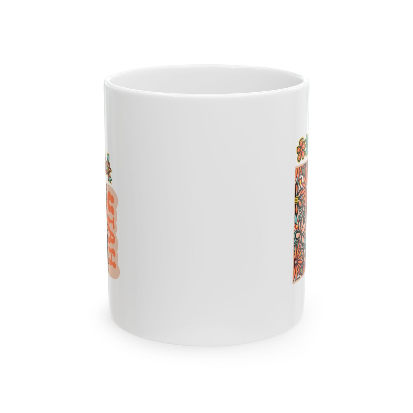 Retro 70s Flowers Utah Ceramic Mug 11 oz and 15 oz