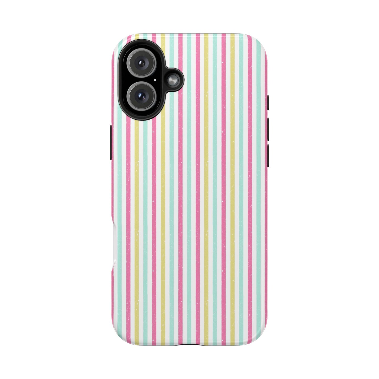 Pastel Stripes on White Tough Phone Cases