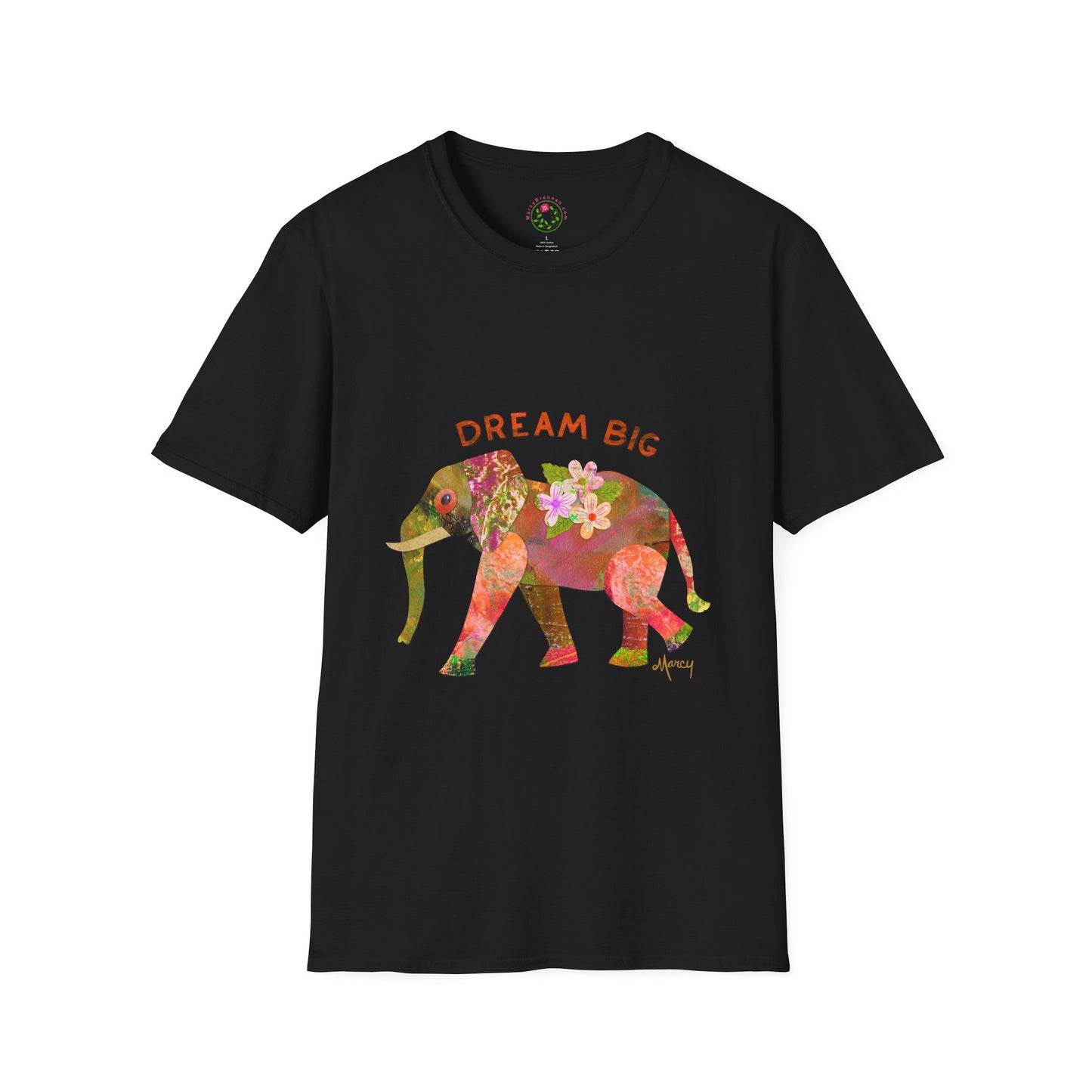 Dream Big Elephant Collage Collage Softstyle T-Shirt