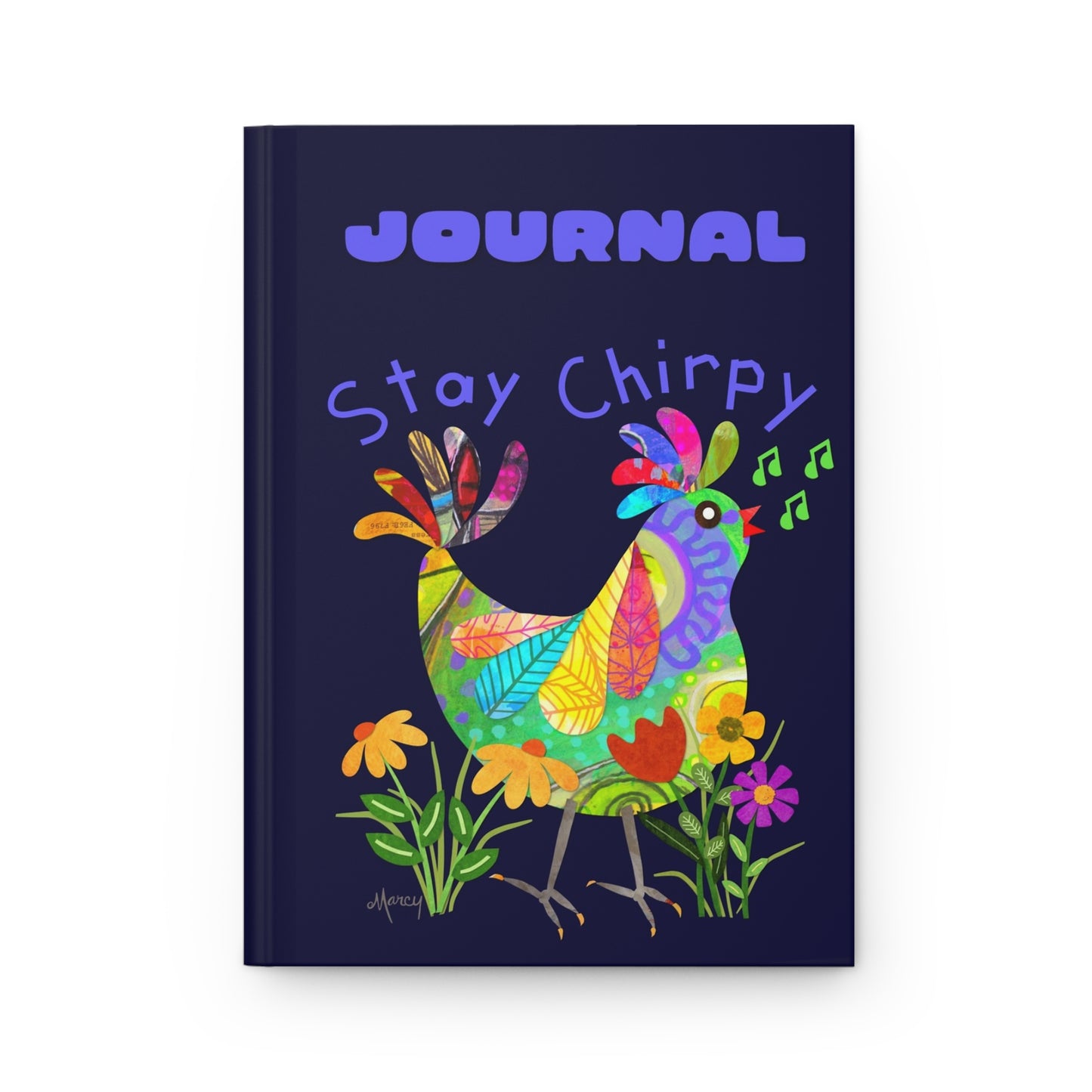 Kooky Bird Collage Hardcover Journal Matte